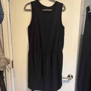 Athleta Black V-Neck Sleeveless Sheath Dress